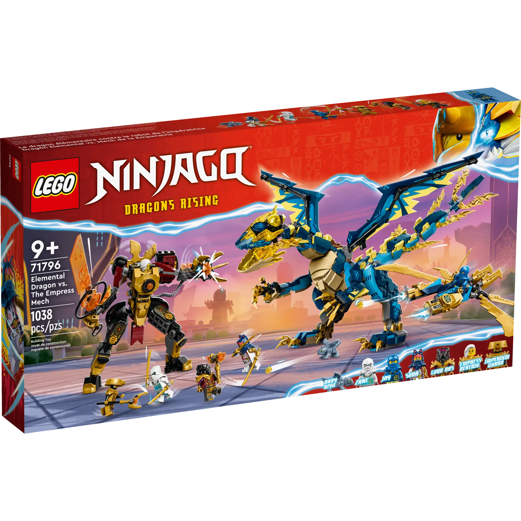 LEGO NINJAGO Elemental Dragon vs. The Empress Mech, Large Building Toy Set with Dragon Toy, Action Figure, Ninja Flyer and 6 Minifigures, Dragons Rising Series Gift for Kids, Boys, Girls 71796 - 3